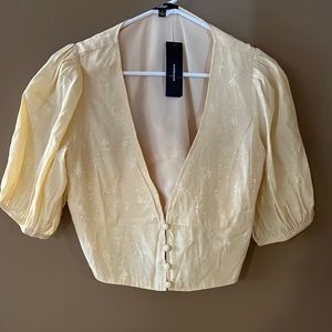 Lulus yellow crop top